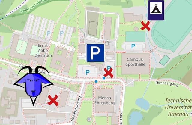 Lageplan des Convention-Geländes in Ilmenau